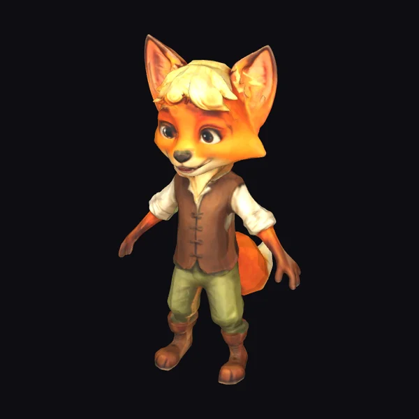Anthropomorphic Fox Character