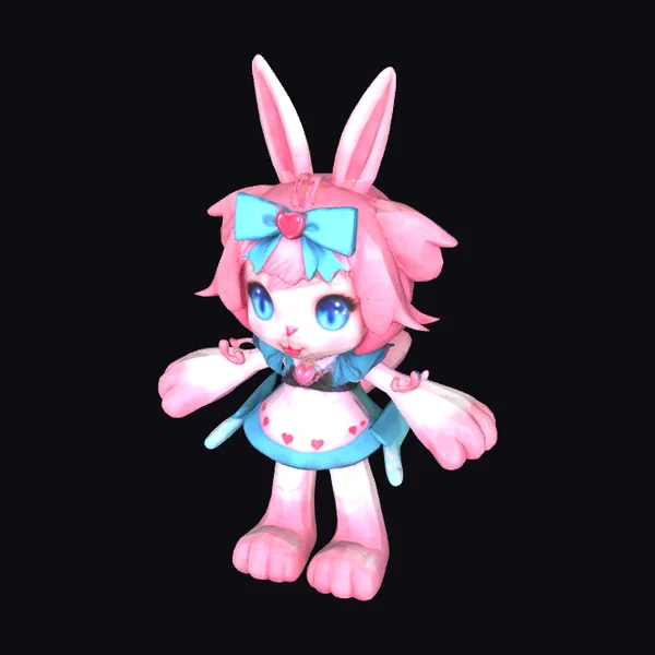 Cute Pink Bunny Girl