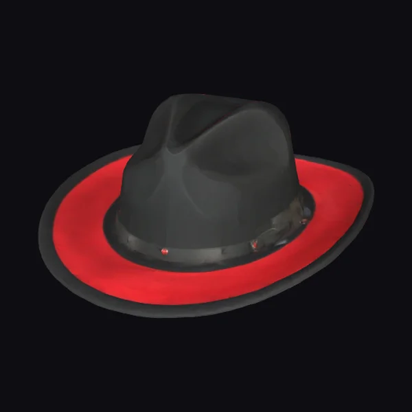 Black Fedora with Red Underside