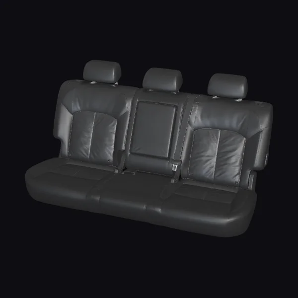 Black Leather Car Rear Seat