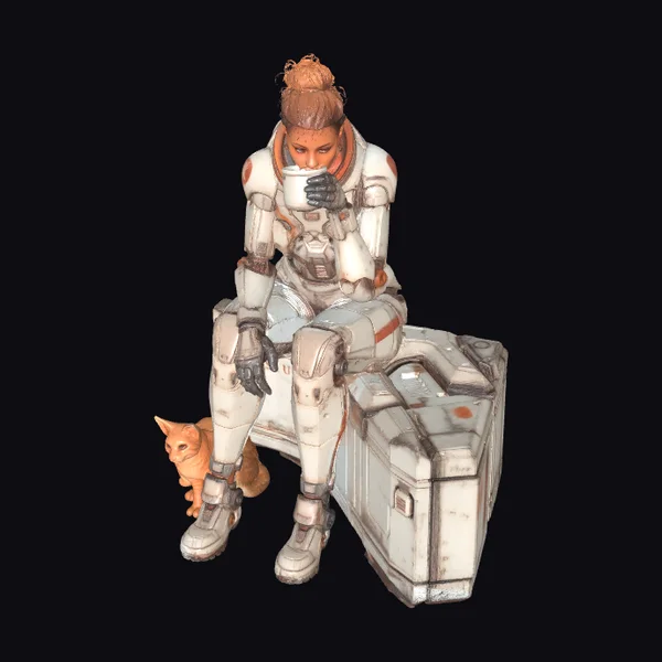 Space Cat Coffee Break