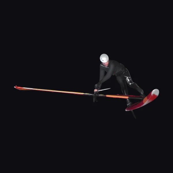 Windsurfer in Red Sail