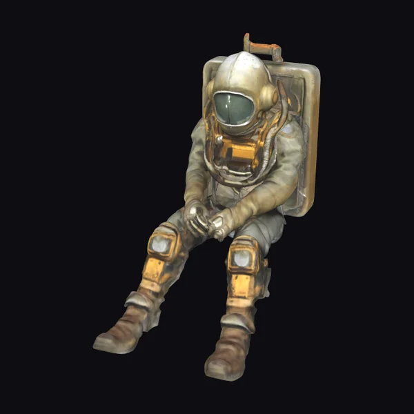 Astronaut Sitting with Pack