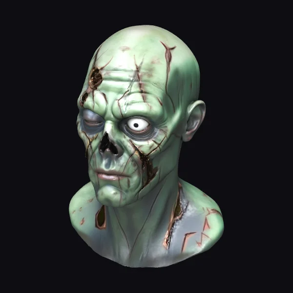 Zombie Head Bust