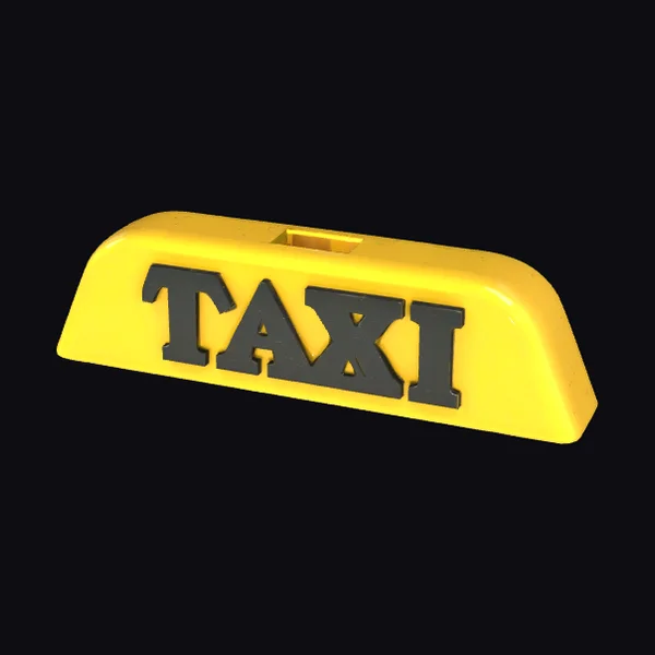 Yellow Taxi Roof Sign