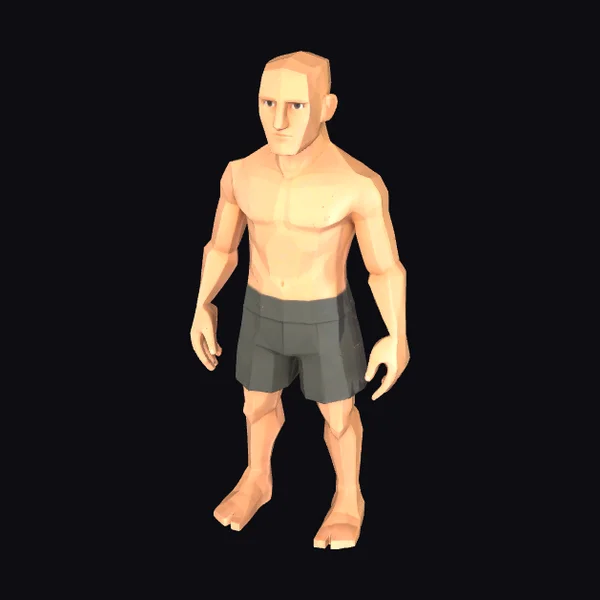 Shirtless Boxer Stance