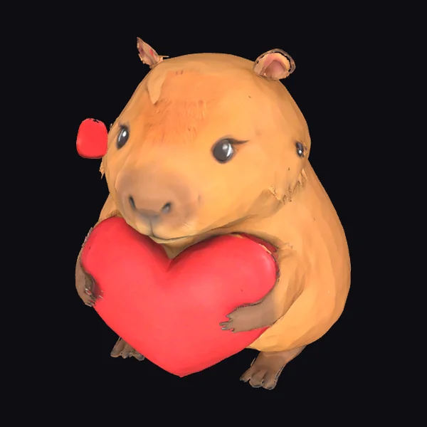 Capybara with Heart