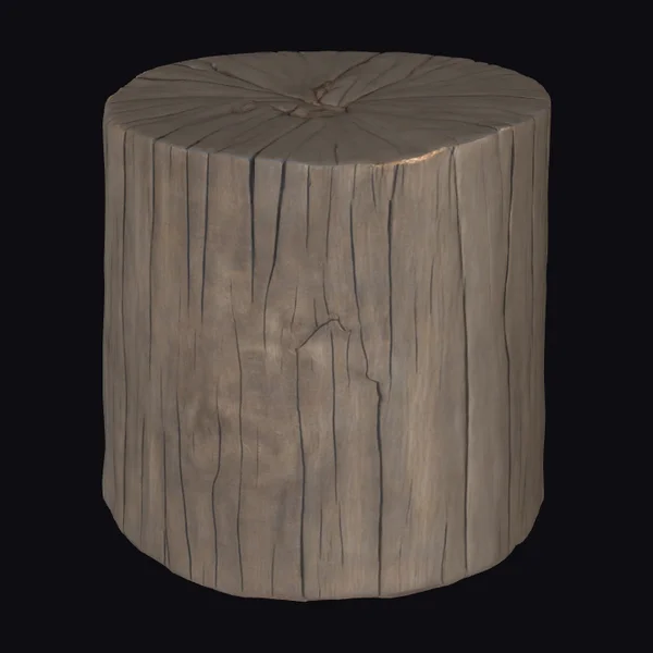 Charred Log Stool