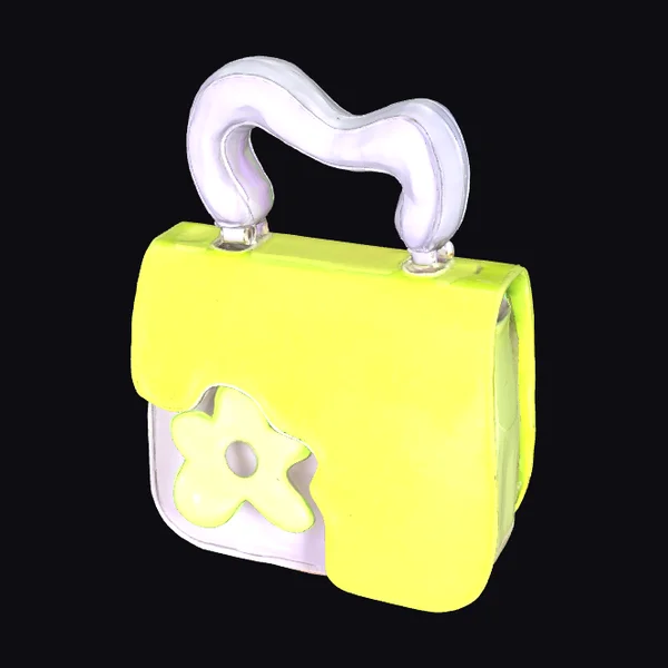 Lime Green Flower Purse