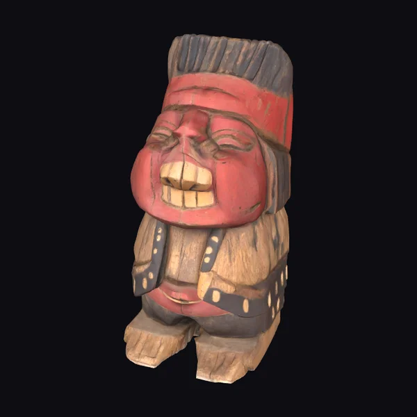 Wooden Totem Figure