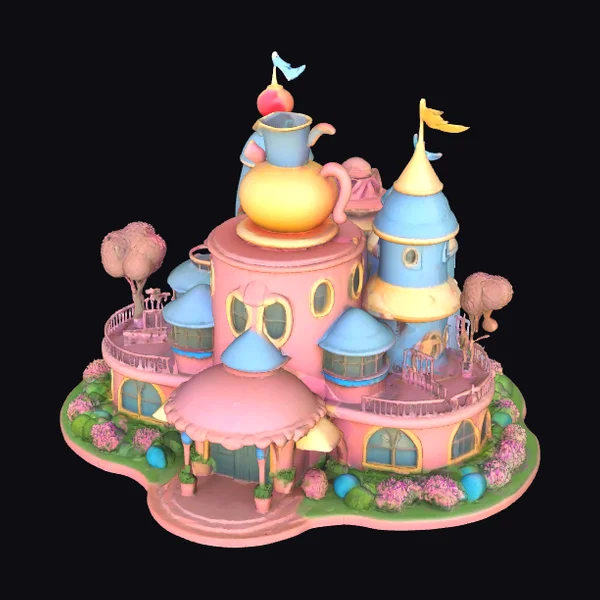 Whimsical Multi Tiered Castle