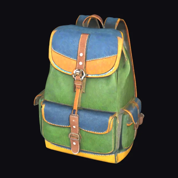 Colorful Leather Backpack