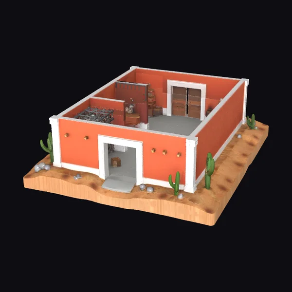 Desert Warehouse Scene