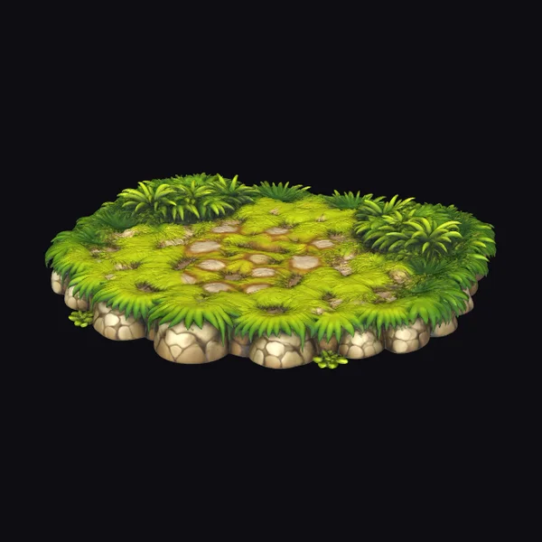 Floating Mossy Forest Platform