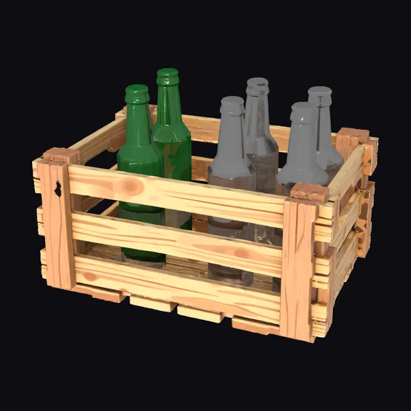 Crate of Bottles in Mist