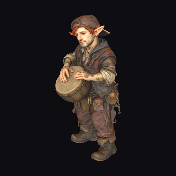 Elf Drummer on Docks