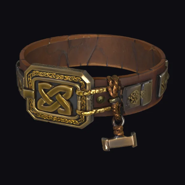 Celtic Knotwork Leather Collar