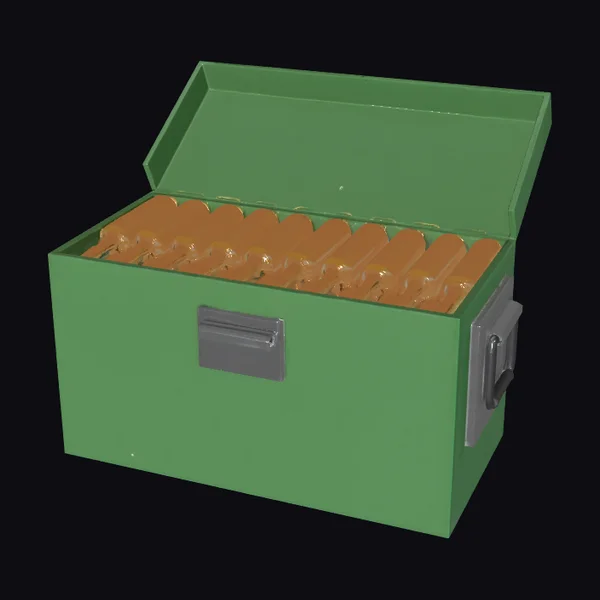 Green Metal Ammo Box