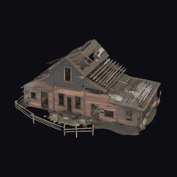 Abandoned Wooden Farmhouse