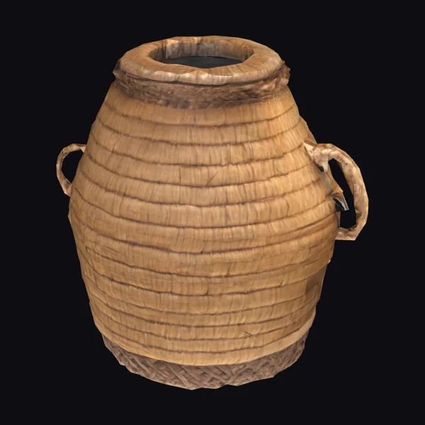 Woven Clay Storage Jar