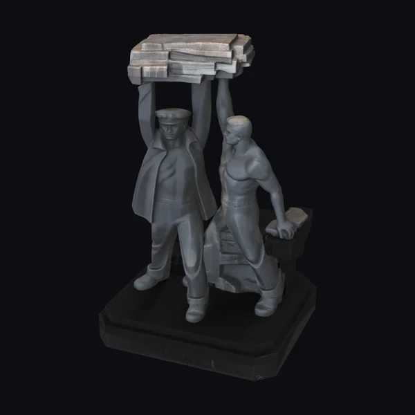 Workers Carrying Heavy Blocks