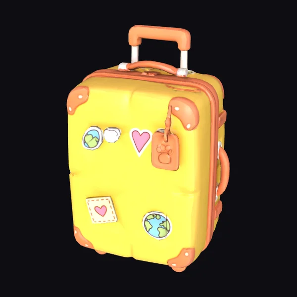 Yellow Kids Luggage Suitcase