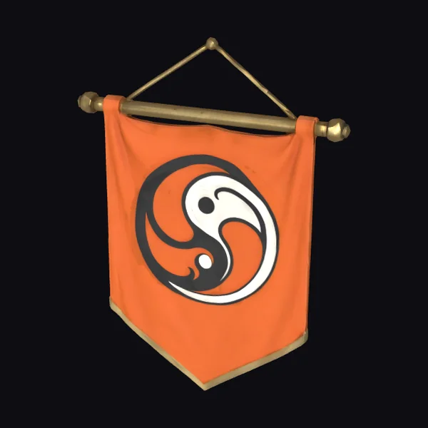 Orange Yin Yang Banner