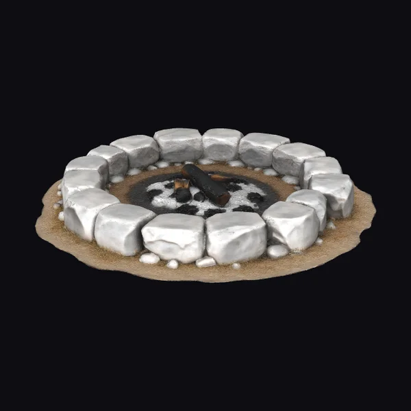 Burnt Campfire Remains