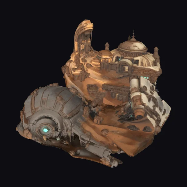 Abandoned Futuristic Palace Structure