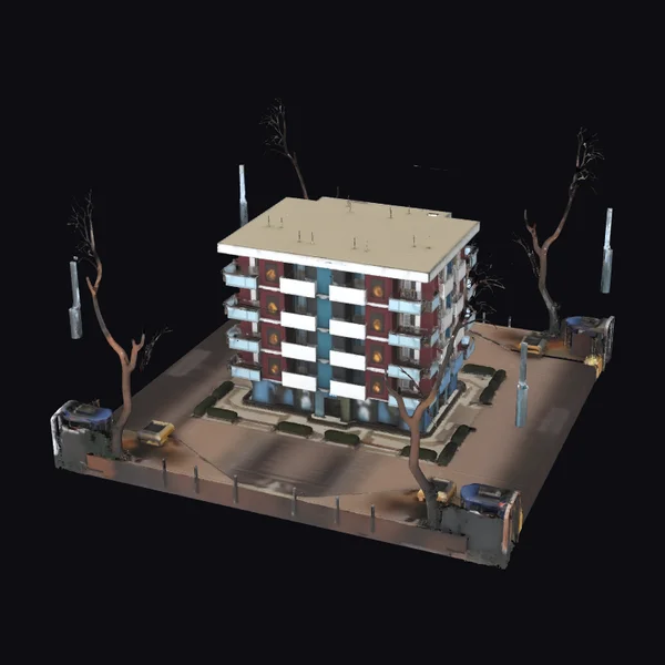 Abandoned City Street Block