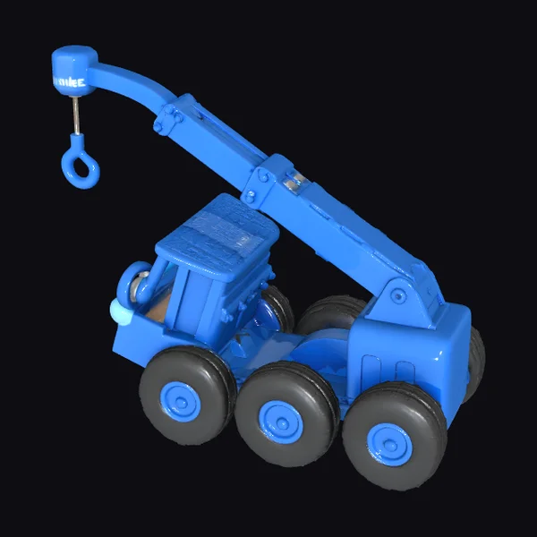 Blue Toy Crane Truck