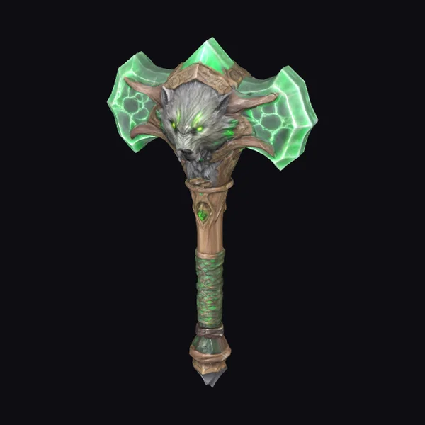 Emerald Crystal War Hammer