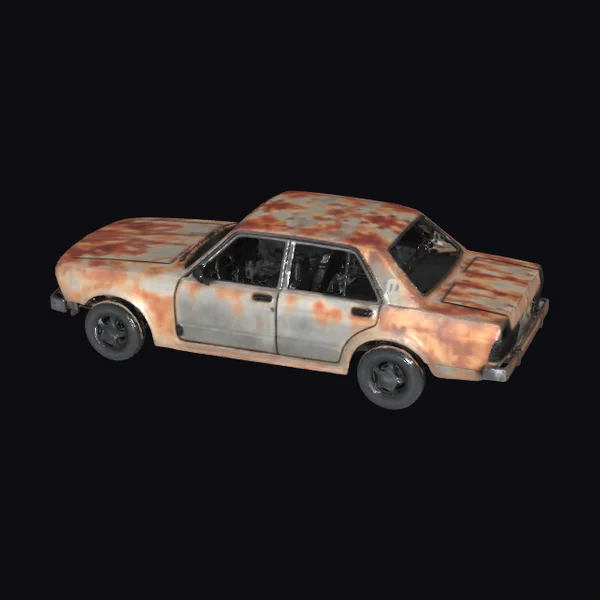 Wrecked Sedan Car Body