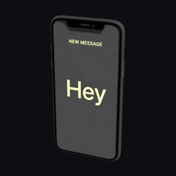 Smartphone with Message