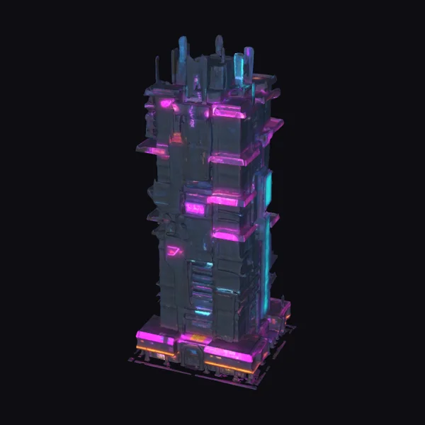 Cyberpunk Skyscraper Tower