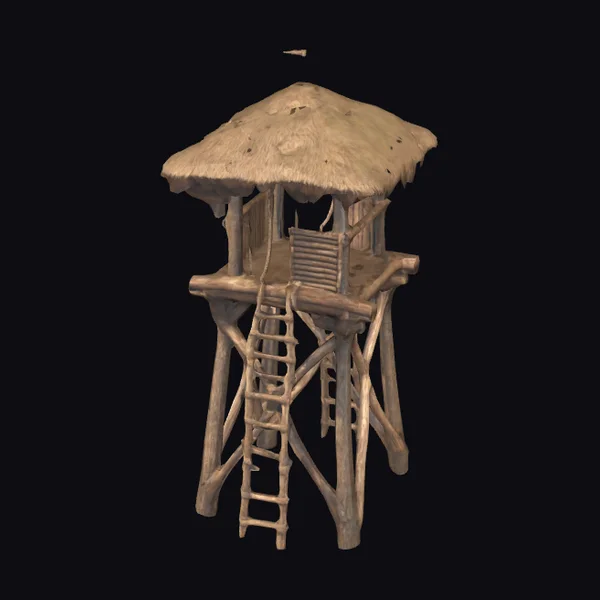 Wooden Watchtower Platform