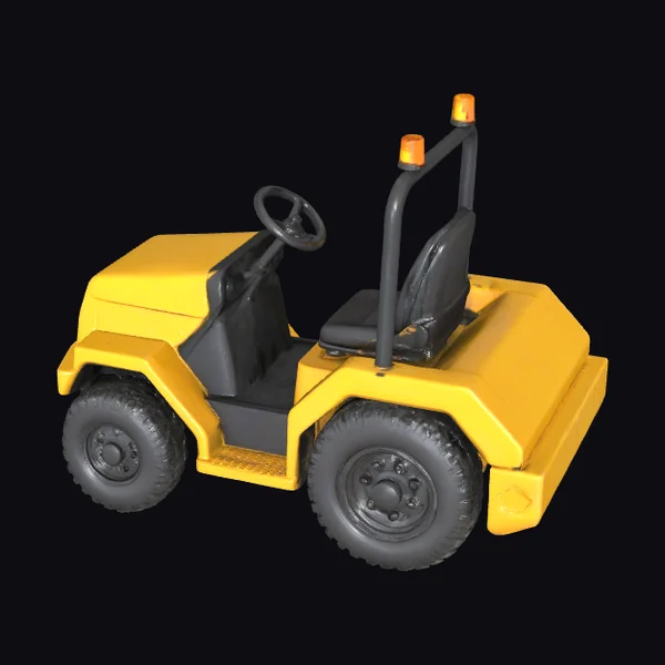 Yellow Tow Tractor