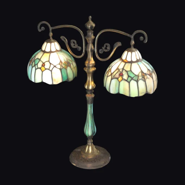 Antique Brass Double Lamp