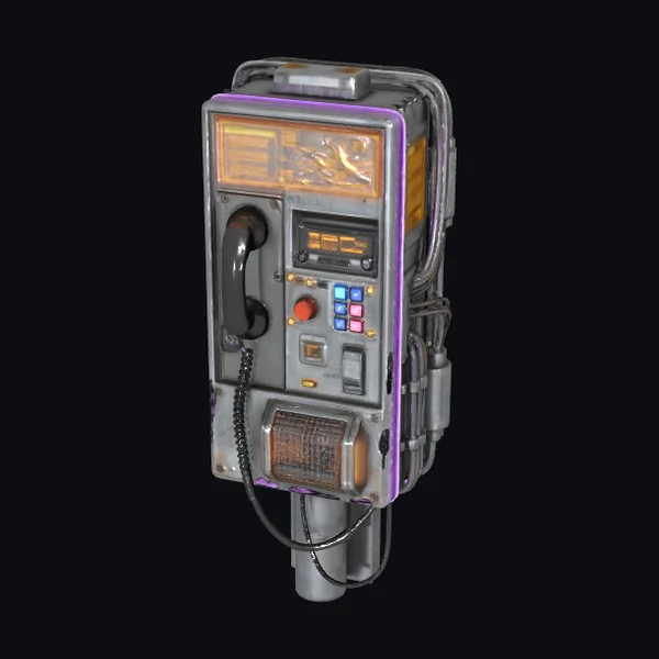 Cyberpunk Pay Phone Booth