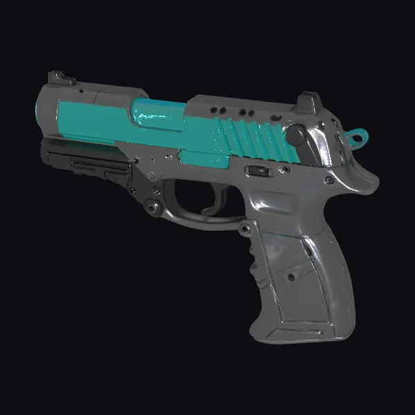 Dark Sci-Fi Electric Pistol