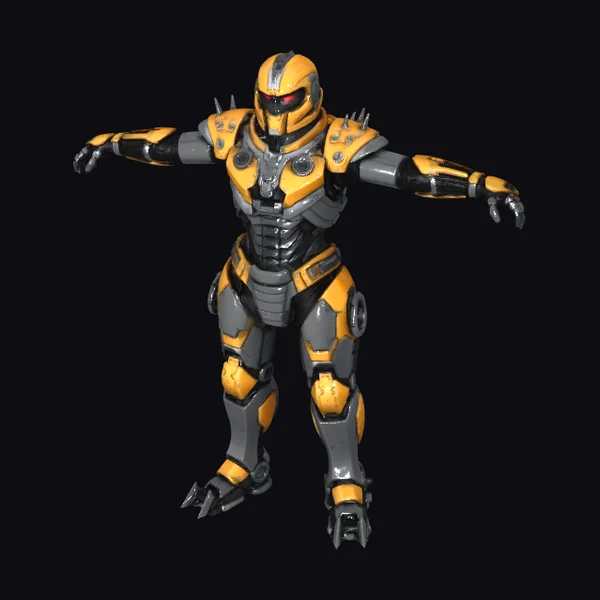 Yellow Metal Robot Suit