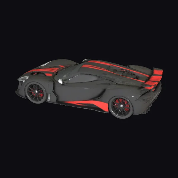 Black Red Racing Car