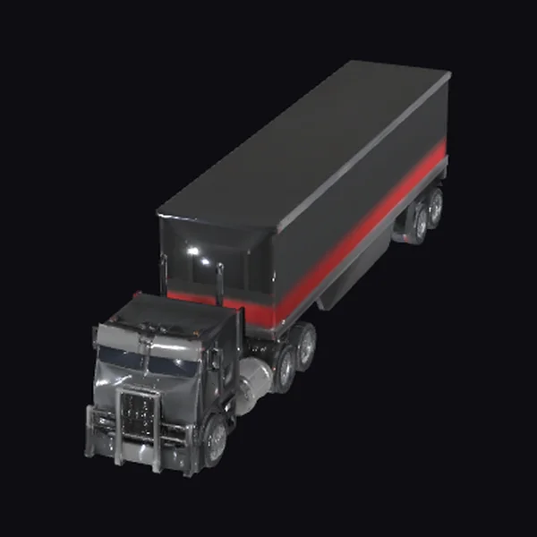 Black Semi Truck Trailer