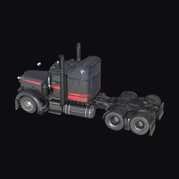 Black Semi Truck Tractor