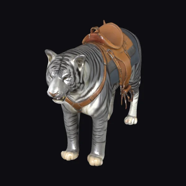 White Tiger with Saddle