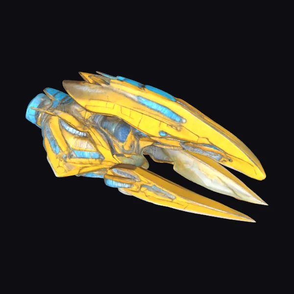 Yellow Sci-Fi Spaceship