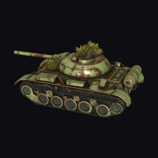 Abandoned Olive Green Tank