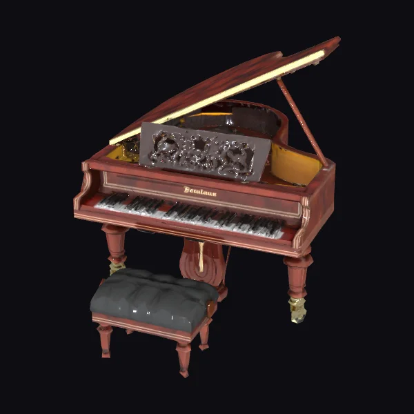 Grand Piano with Stool