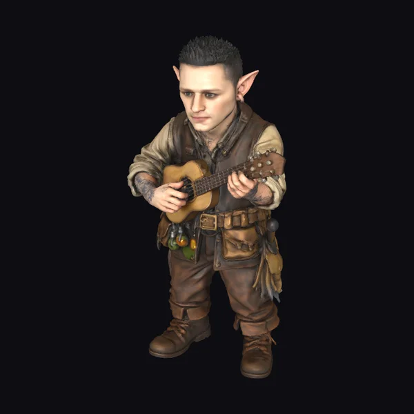 Gnome Bard with Ukulele