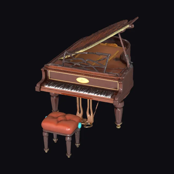 Brown Grand Piano